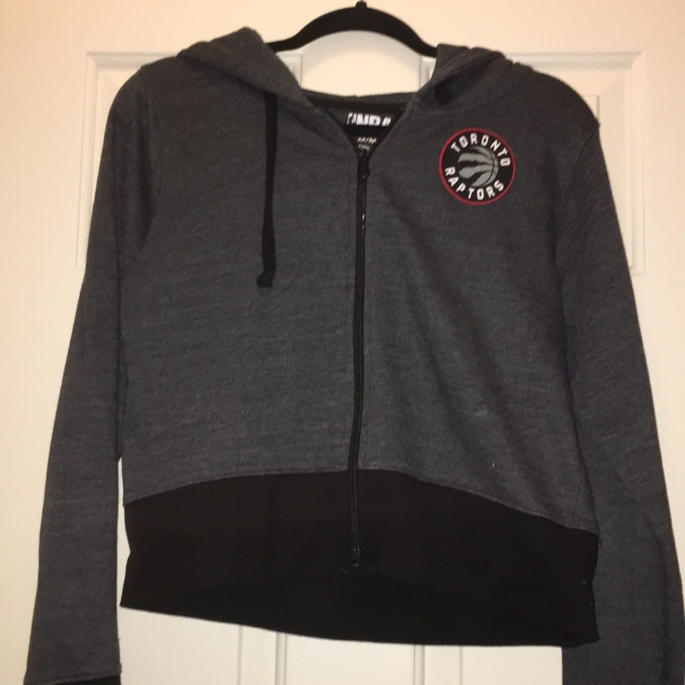 NBA Toronto raptors cropped zip up sweater